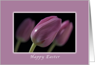 Happy Easter Pink Tulips card