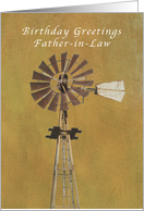 Old Fashioned Windmill, Birthday, Father-in-Law card