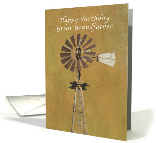 Happy Birthday Greetings, Old Fashioned Windmill, Great... (1012025)