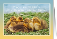 Happy Easter Wishes for a Daughter and Her Family, Baby Geese card