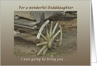 The Old Wagon, Happy Birthday for a Goddaughter card