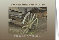 The Old Wagon, Happy Birthday for a Mother-in-Law card