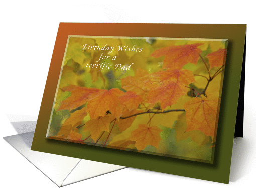 Birthday Wishes for Dad, Autumn Maple Leaves card (1020411)