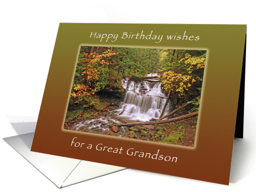 Happy Birthday Wishes for Great Grandson, Wagner Waterall... (1021005)