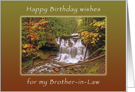 Happy Birthday Wishes for Brother-in-Law, Wagner Waterall in Autumn card