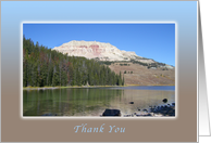 Thank You, Montana Mountain and Lake, Blank Card