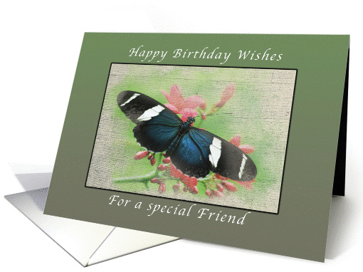 Happy Birthday Wishes, for Special Friend, Butterfly card (1023837)