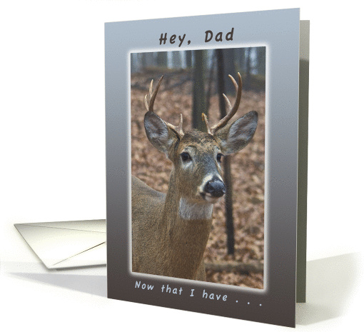 Happy Father's Day from a Son, Eight Point Whitetail Buck card