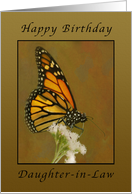 Happy Birthday Monarch butterfly, Daughter-in-Law card