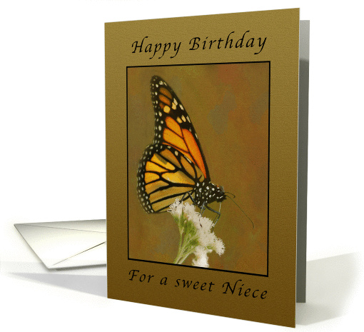 Happy Birthday Monarch Butterfly, Niece card (1031615)