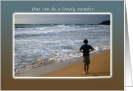 One can be a Lonely Number, I Miss You, Tropical Ocean Beach card