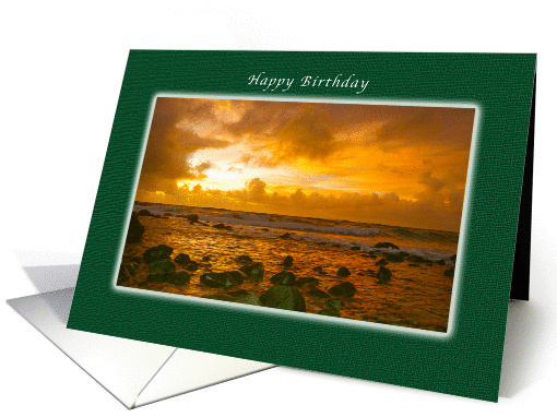 Happy Birthday for anyone, Copper Sunrise, Hawaii card (1037515)