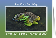 Happy Birthday Tropical Island card