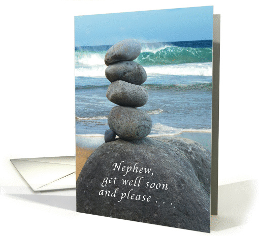 Nephew, Get Well Soon, Balancing Rocks card (1039289)