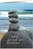 Uncle, Get Well Soon, Balancing Rocks card