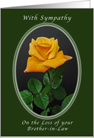 With Sympathy on the Loss of Your Brother-in-Law, Yellow Rose card