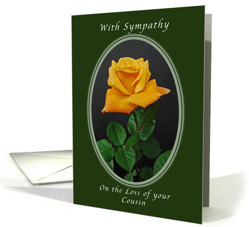 With Sympathy on the Loss of Your Cousin, Yellow Rose card (1045437)