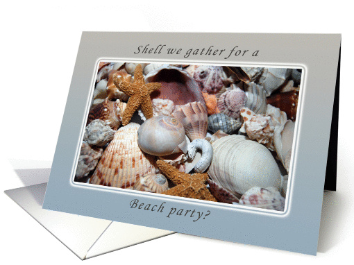 Beach Party invitation, Sea Shells card (1045879)