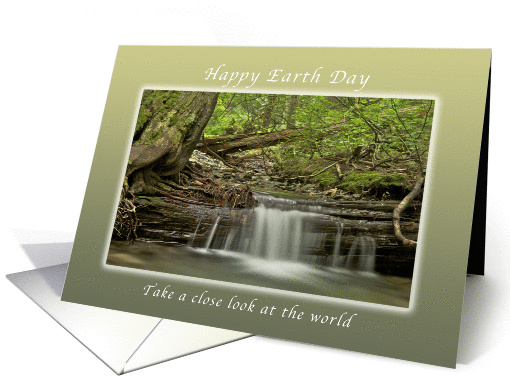 Happy Earth day Waterfall an Old Growth Forest card (1048241)