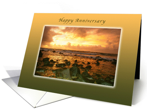 Happy Anniversary, Sunrise on Tropical Hawaiian Beach,... (1050357)