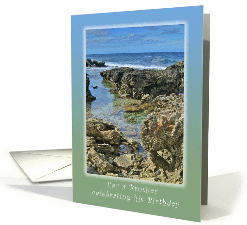 For a Brother Celebrating His Birthday, Hawaiian Coastline card