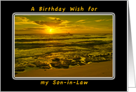 A Birthday Wish For My Son-in-Law, Tropical Beach Sunrise card