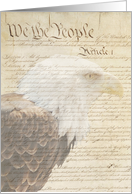 United States Constitution Happy Independence Day, Constitution card