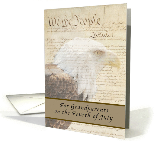 United States Constitution, Happy Independence Day, Grandparents card