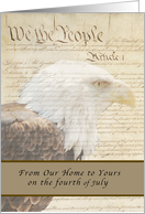 United States Constitution, Happy Independence Day, Our Home to Yours card