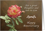 Happy Anniversary for Daughter & Son in Law, Roses card