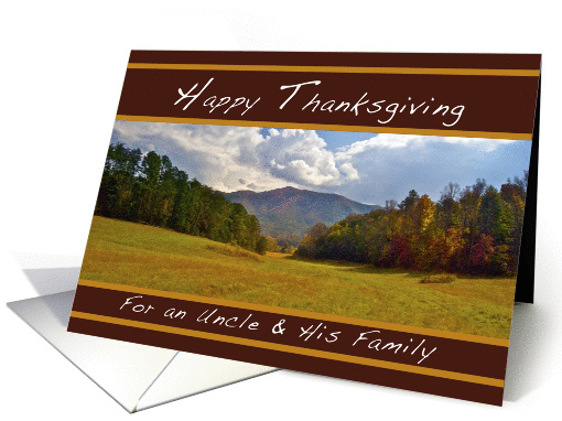 Happy Thanksgiving as the Holidays Approach, For an Uncle... (1121946)