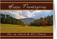 Happy Thanksgiving as the Holidays Approach, For an Uncle & Family card