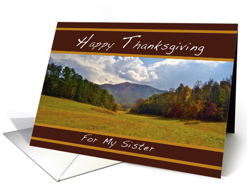 Happy Thanksgiving, for Sister, Approaching Holidays card (1121982)