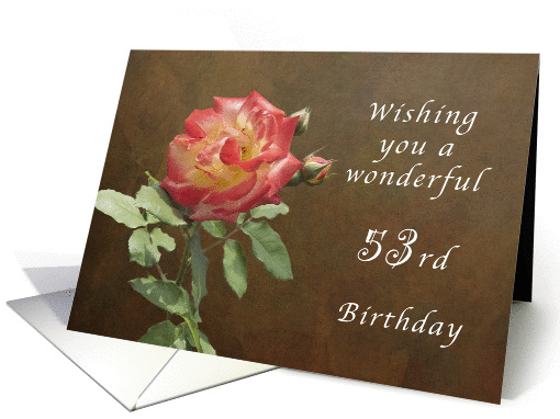 Wishing You a Wonderful 53rd Birthday, Red and Yellow... (1127050)