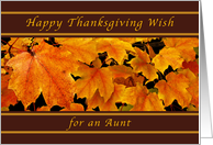 Happy Thanksgiving Wishes for an Aunt, Maple Leaves card