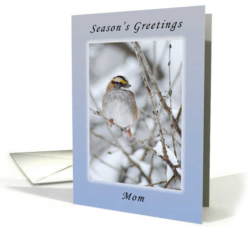 Season's Greetings Mom, White-Throated Sparrow card (1133286)