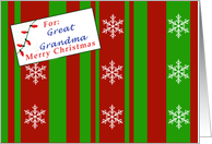 Merry Christmas package for Great Grandma card