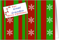 Merry Christmas package for Great Grandpa card