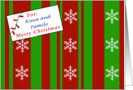 Merry Christmas package for Niece and Family card