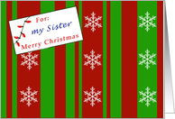 Merry Christmas package for my Sister card