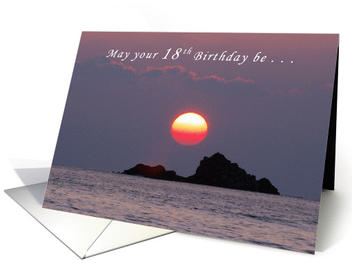 Happy 18th Birthday, Hawaiian Sunrise card (1139752)