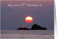 Happy 57th Birthday, Hawaiian Sunrise card