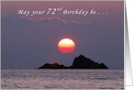 Happy 72nd Birthday, Hawaiian Sunrise card