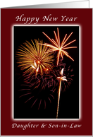 Happy New Year, For Daughter & Son-in-Law, Fireworks card