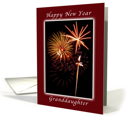 Happy New Year, For Granddaughter, Fireworks card (1142534)