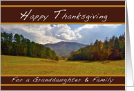Happy Thanksgiving as the Holidays Approach, Granddaughter and Family card