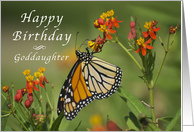 Happy Birthday, Goddaughter, Monarch Butterfly card