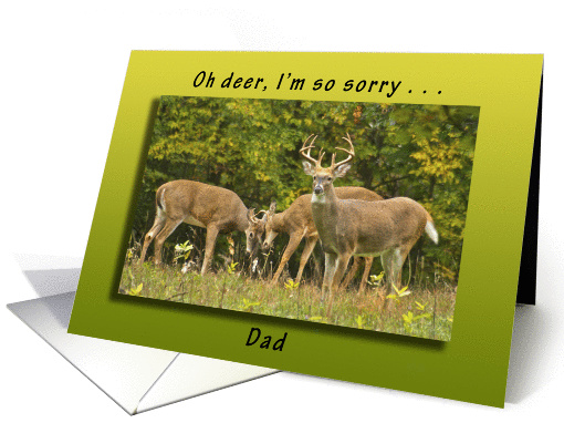 Happy Belated Birthday, Dad, Deer card (1147654)