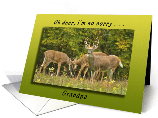 Happy Belated Birthday, Grandpa, Deer card (1147656)