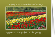 Happy Easter, Brother and Family, The Resurrection and New Life card